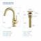 Kibi Circular Single Handle High-Arc Bathroom Sink Faucet C-KBF1021BG-KPW100BG - alternate 5